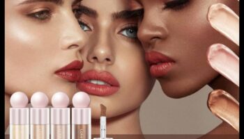 بريق متوهج: احصلي على لمسة نهائية مضيئة باستخدام هايلايتر ناعم وقابل للمزج