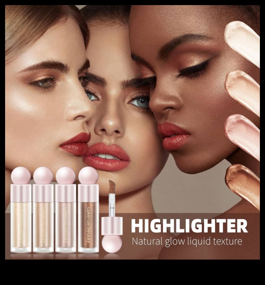 بريق متوهج: احصلي على لمسة نهائية مضيئة باستخدام هايلايتر ناعم وقابل للمزج